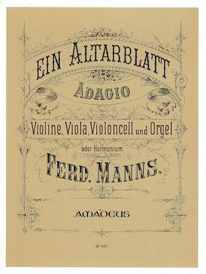 Manns, F: Ein Altarblatt Op.27