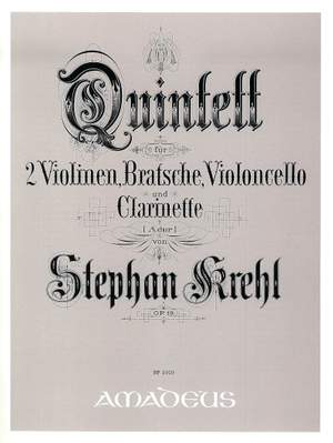 Krehl, S: Quintett A-Dur A major op. 19