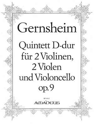Gernsheim, F: Quintet D major op. 9
