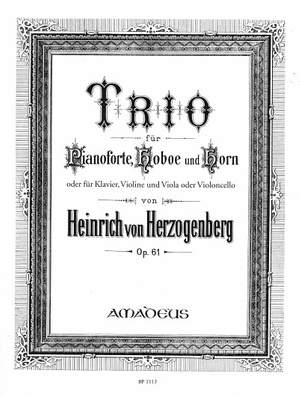 Herzogenberg, H v: Trio in D D major op. 61