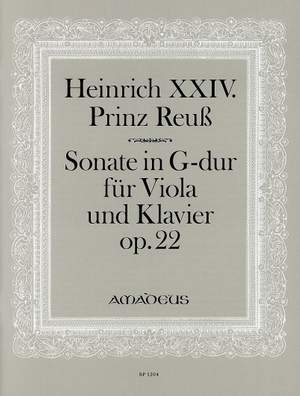 Heinrich XXIV. J.L., P R: Sonata G major op. 22