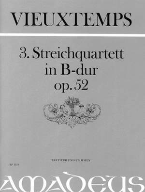 Vieuxtemps, H: String Quartet no.3 in B flat op. 52