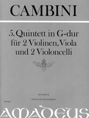 Cambini, G G: 5th Quintet in G major