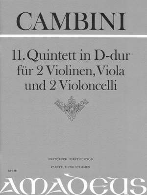 Cambini, G G: Quintet no. 11 in D