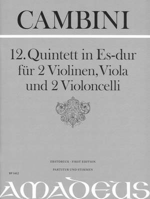 Cambini, G G: Quintet No. 12 in E flat