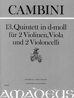 Cambini, G G: 13th Quintet D minor