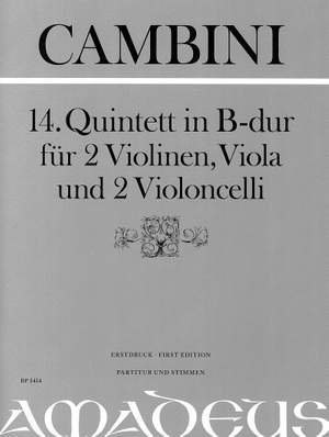 Cambini, G G: 14. Quintet In Bb Major