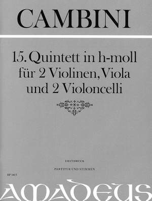 Cambini, G G: 15. Quintet In B Minor
