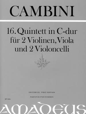 Cambini, G G: 16. Quintet