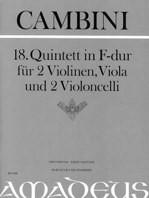 Cambini, G G: Quintet No. 18 in F Major