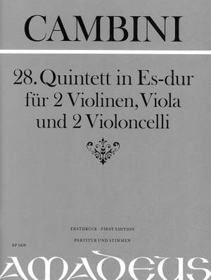 Cambini, G G: Quintet No. 28 in E flat Major