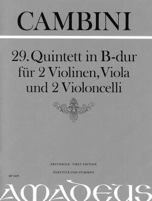 Cambini, G G: Quintet no. 29 in B flat