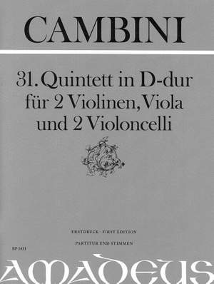 Cambini, G G: Quintet no. 31 in D