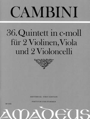 Cambini, G G: Quintet No. 36 in C Minor