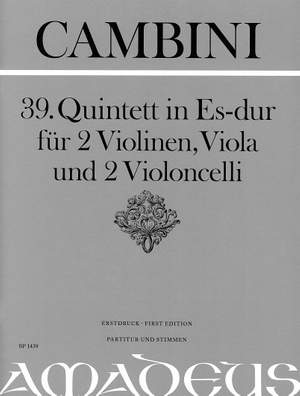 Cambini, G G: 39th Quintet in E flat