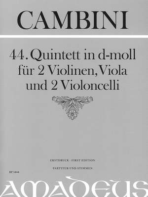 Cambini, G G: 44. Quintet