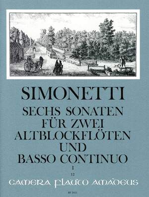 Simonetti, G P: 6 Sonaten Op. 2 Vol. 1
