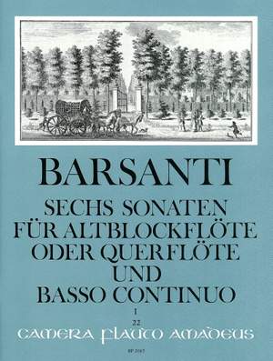 Barsanti, F: 6 Sonatas Op. 1 Vol. I: 1-3