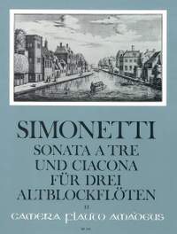Simonetti, G P: Sonata a tre et Ciacona