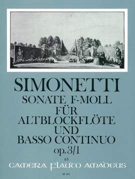 Simonetti, G P: Sonata f-Moll F minor op. 3/1