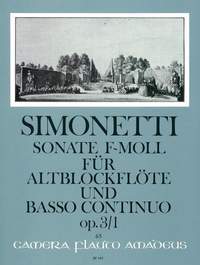 Simonetti, G P: Sonata F minor op. 3/1