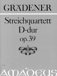 Graedener, H: String Quartet D major op. 39