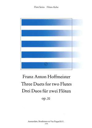 Hoffmeister, F A: Three Duets Op20 2fl Op.20