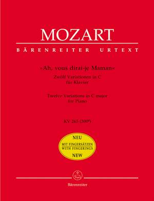 Mozart, WA: Variations on Ah, vous dirai-je, Maman (12 Variations in C maj) (K.265) (K.300e) (Urtext)