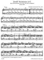 Mozart, WA: Variations on Ah, vous dirai-je, Maman (12 Variations in C maj) (K.265) (K.300e) (Urtext) Product Image