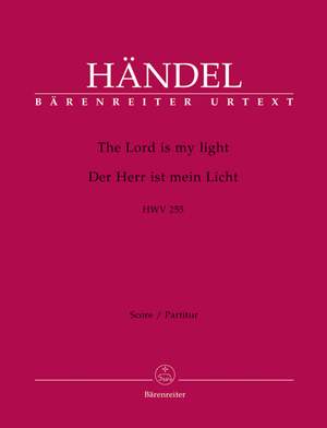 Handel, GF: The Lord is my light (HWV 255) (E-G) (Urtext)