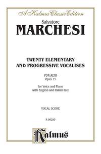 Salvatore Marchesi: Twenty Elementary and Progressive Vocalises, Op. 15