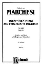 Salvatore Marchesi: Twenty Elementary and Progressive Vocalises, Op. 15 Product Image