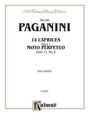 Niccolò Paganini: Fourteen Caprices, Op. 1 and Moto Perpetuo, Op. 11, No. 6 (unaccompanied)