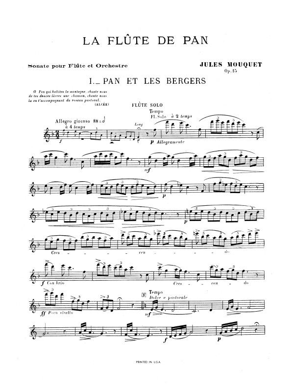 Jules Mouquet: La Flute de Pan, Op. 15 