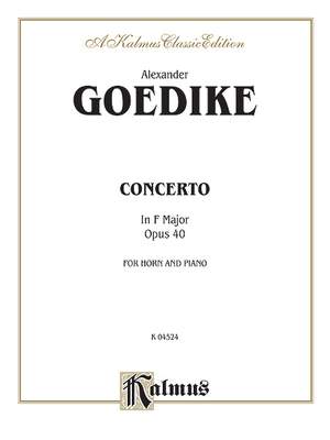 Alexander Goedicke: Concerto for Horn and Orchestra