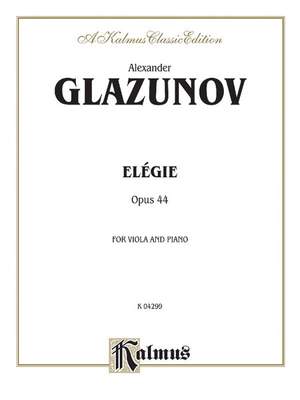 Alexander Glazunov: Elegie for Viola, Op. 44