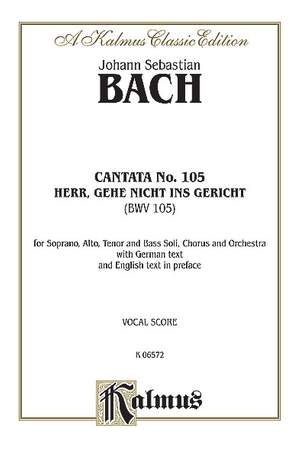 Johann Sebastian Bach: Cantata No. 105 -- Herr, gehe nicht ins Gericht