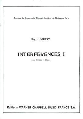 Boutry, Roger: Interferences I (bassoon and piano)