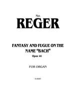 Max Reger: Fantasy and Fugue on the Name of Bach Product Image