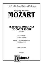 Wolfgang Amadeus Mozart: Vesperae solennes de Confessore, K. 339 Product Image