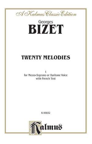 Georges Bizet: Twenty Melodies - Mezzo-Soprano or Baritone