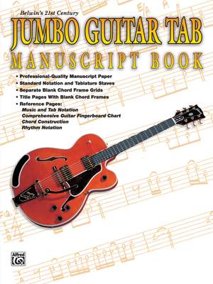 21st Century Jumbo Guitar TAB Manuscript Book