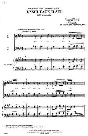 Dave Perry/John Williams: Exsultate Justi SATB