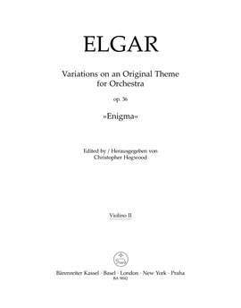 Elgar, E: Variations for Orchestra, Op.36 (Enigma) (Urtext)