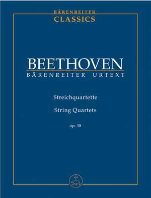 Beethoven, L van: String Quartets, Op.18 Nos. 1 - 6 (Urtext)