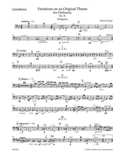 Elgar, E: Variations for Orchestra, Op.36 (Enigma) (Urtext)