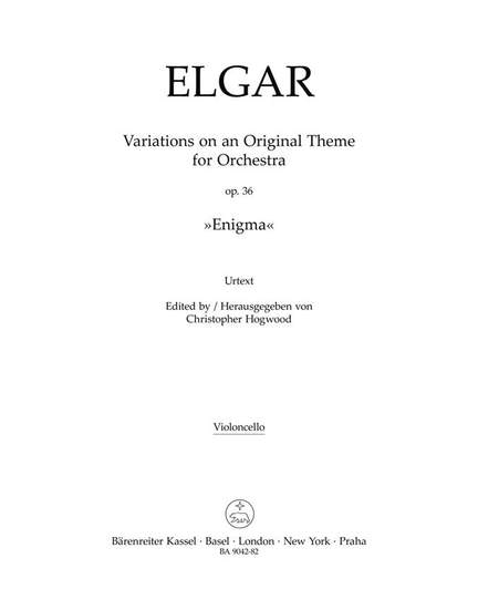 Elgar, E: Variations for Orchestra, Op.36 (Enigma) (Urtext)