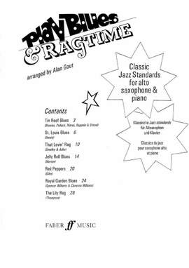 Gout, Alan: Play Blues & Ragtime (alto sax & piano)