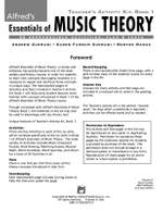 Alfred's Essentials of Music Theory: Teacher's Activity Kit, Book 1 Product Image