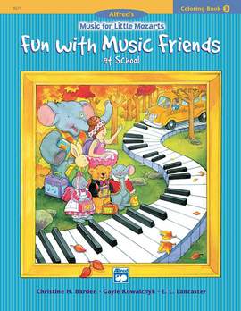 Music for Little Mozarts: Coloring Book 3 -- Fun with Music Friends at the Piano Lesson